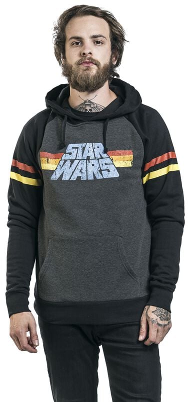 Rock Revival "77" Hoodie Mottled Dark Grey/black By Star Wars