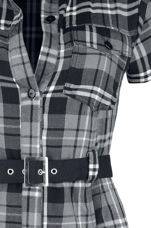 Rock Revival "Adelaide Dress" Mini Dress Black-grey-white By Poizen Industries