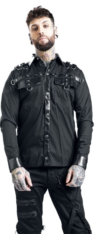 Rock Revival "Ajani Shirt" Longsleeve Black By Poizen Industries