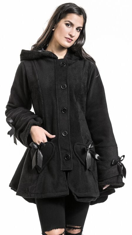rock revival "Alison Coat" Short Coat black by Poizen Industries