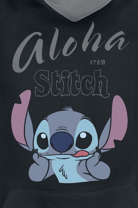 Rock Revival "Aloha" Hoodie Black-grey By Lilo & Stitch
