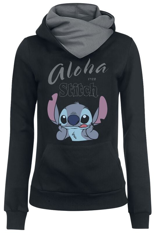 rock revival "Aloha" Hoodie black-grey by Lilo & Stitch