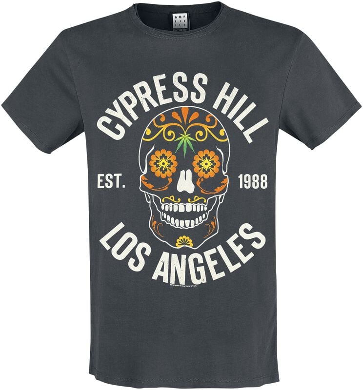 rock revival "Amplified Collection - Floral Skull" T-Shirt charcoal by Cypress Hill