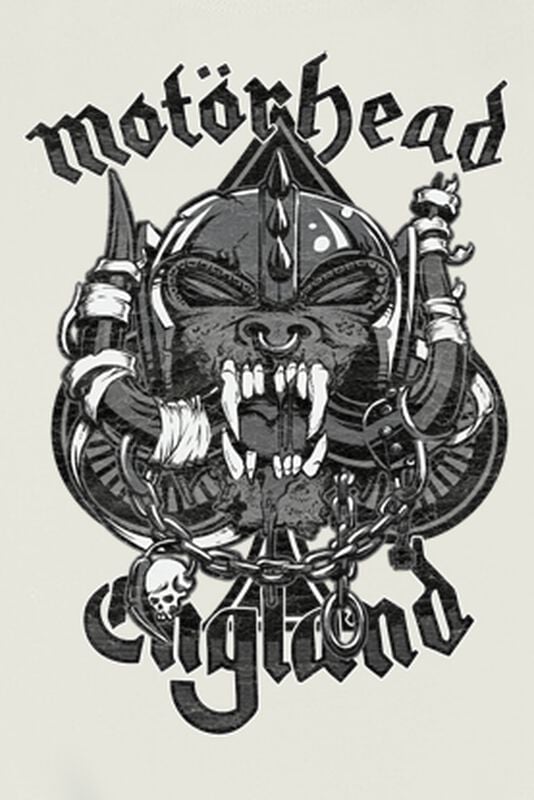 Rock Revival "Amplified Collection - Snaggeltooth Crest" Top White By Motörhead