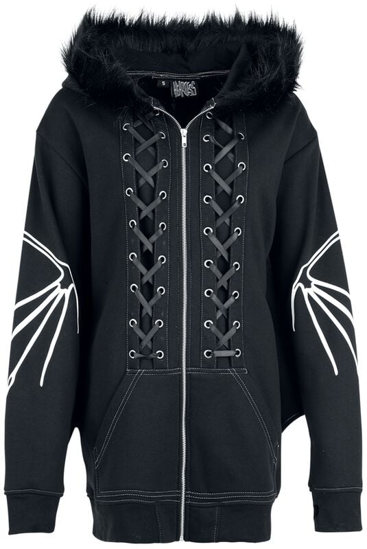 rock revival "Anatomy Bat Hoodie Jacket" Hoodie Jacket black by Vixxsin