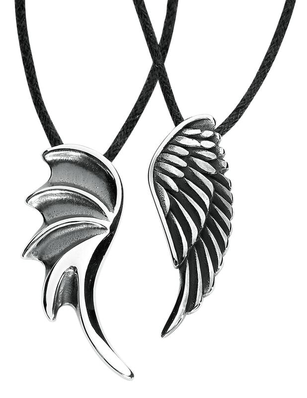 rock revival "Angel and Devil" Pendant silver-coloured by etNox