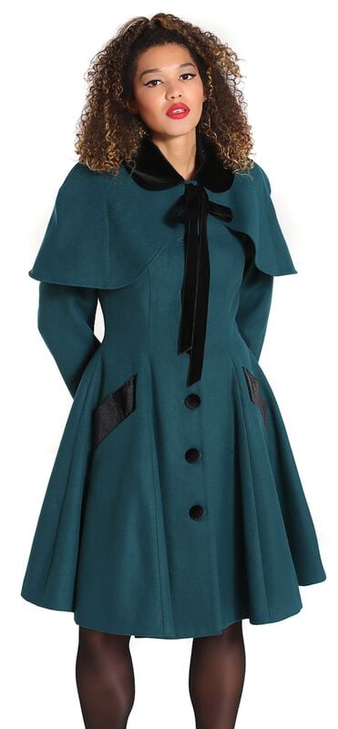 Rock Revival "Anouk Coat" Coat Green-black By Hell Bunny