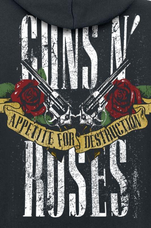 Rock Revival "Appetite For Destruction - Banner" Hoodie Black By Guns N' Roses