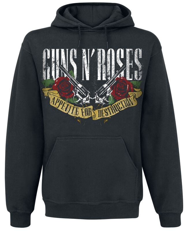 rock revival "Appetite For Destruction - Banner" Hoodie black by Guns N' Roses