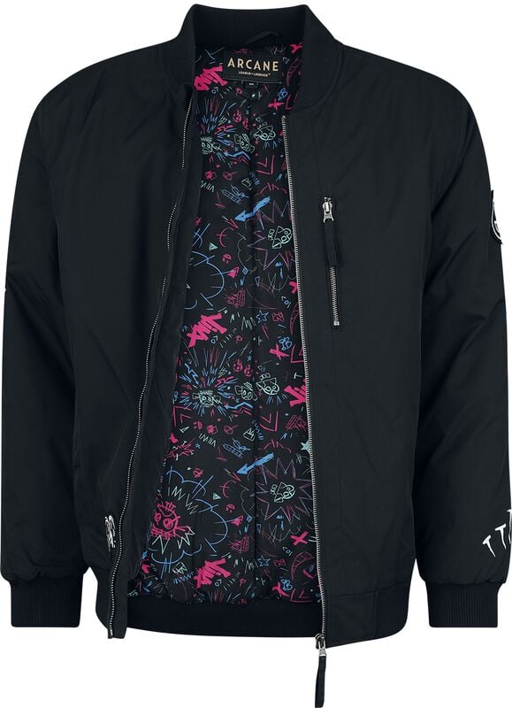 Rock Revival "Arcane - Jinx" Bomber Jacket Black By League Of Legends