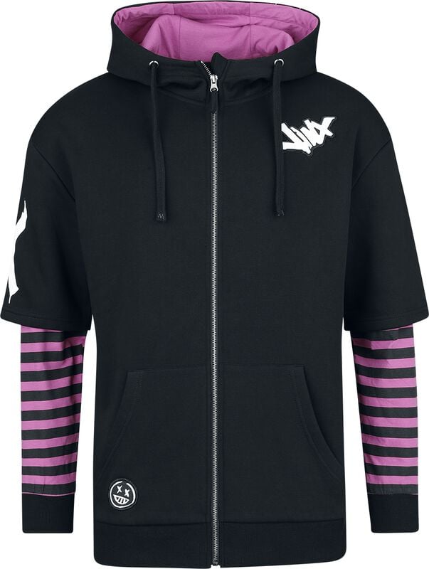 rock revival "Arcane - Jinx" Hoodie Jacket black-pink by League Of Legends