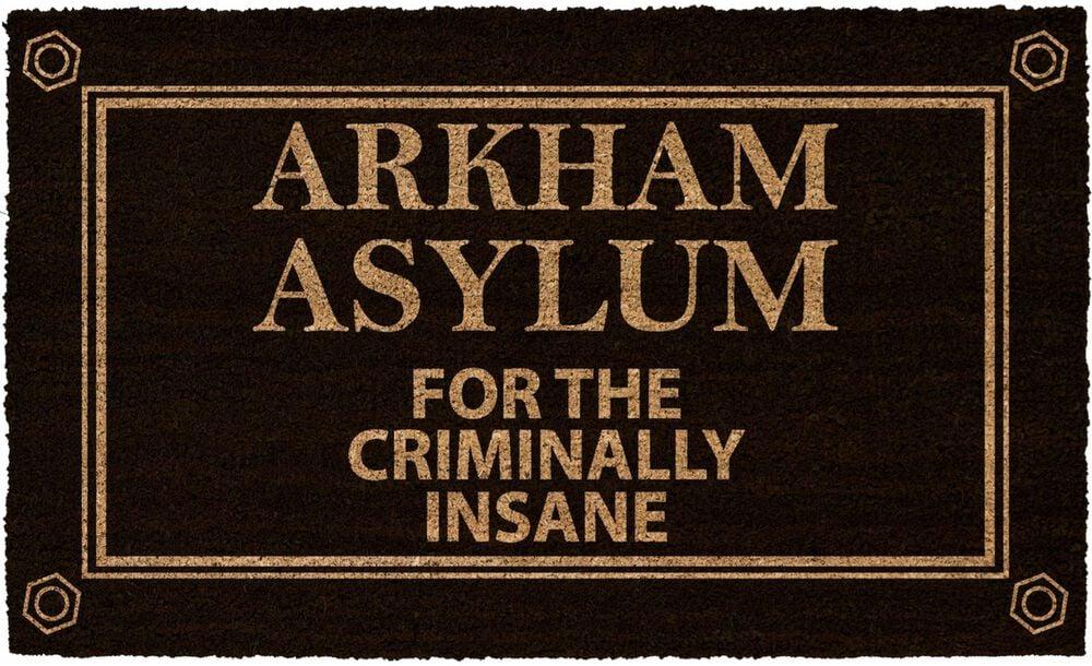 rock revival "Arkham Asylum" Door Mat black-beige by Batman