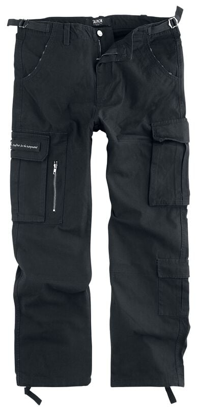 Rock Revival "Army Vintage Trousers" Cargo Trousers Black By Black Premium By EMP