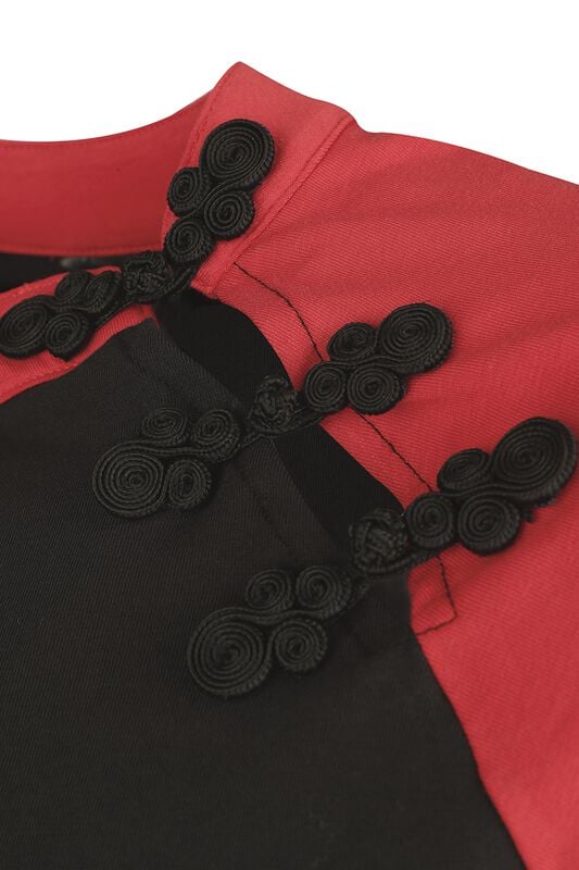 Rock Revival "Asia Dreams - Top" Long-sleeve Shirt Black-red By Pussy Deluxe