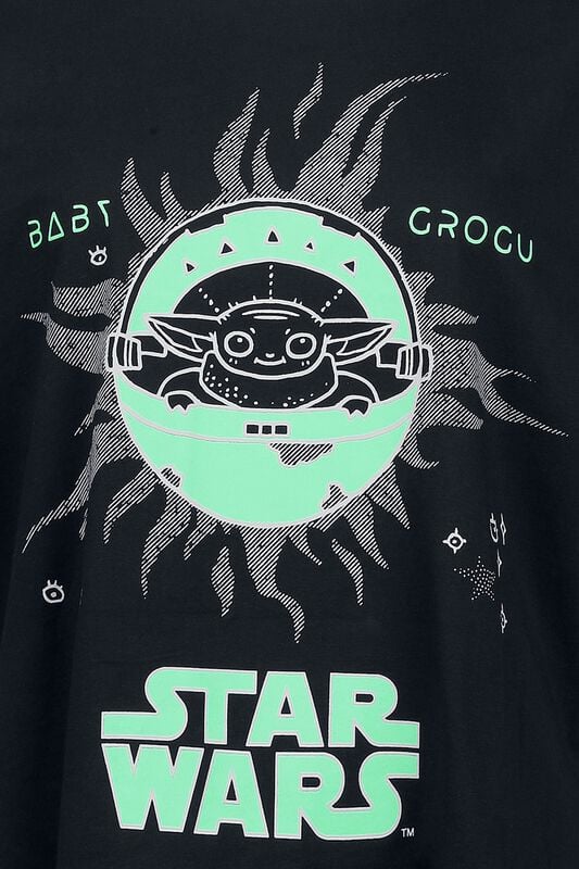 Rock Revival "Baby Grogu - Oversize" Oversized T-shirt Black By Star Wars