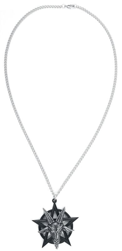 Rock Revival "Baphomet Pendant" Necklace Black-silver By Alchemy Gothic