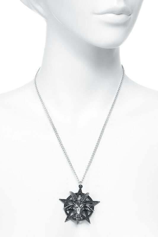 Rock Revival "Baphomet Pendant" Necklace Black-silver By Alchemy Gothic