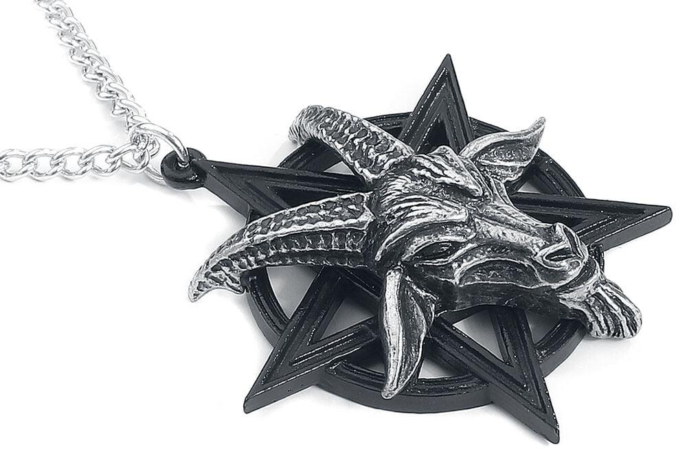 Rock Revival "Baphomet Pendant" Necklace Black-silver By Alchemy Gothic