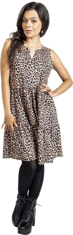 Rock Revival "Basic Leopard Print Dress" Mini Dress Multicolour By RED By EMP