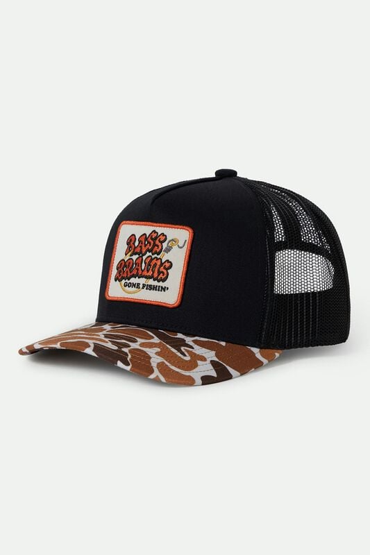 rock revival "Bass Brains Gone Fishin Trucker Hat" Cap black by Brixton