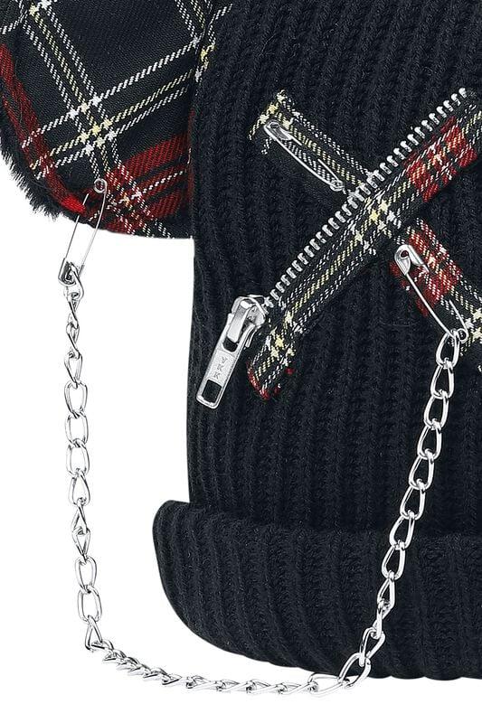 Rock Revival "Beara Hat" Beanie Black-red By Cupcake Cult