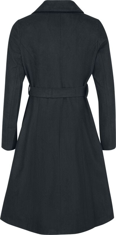 Rock Revival "Belted Coat With Sun & Moon Embroidery" Coat Black By Jawbreaker