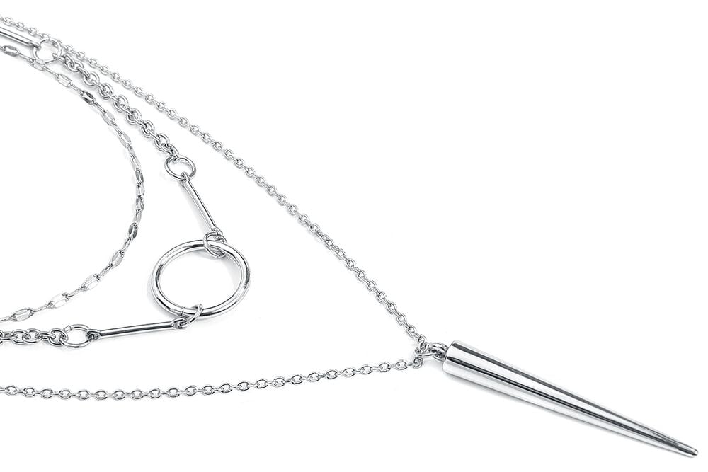 Rock Revival "Big Spike" Necklace Silver-coloured By Rock Rebel By EMP