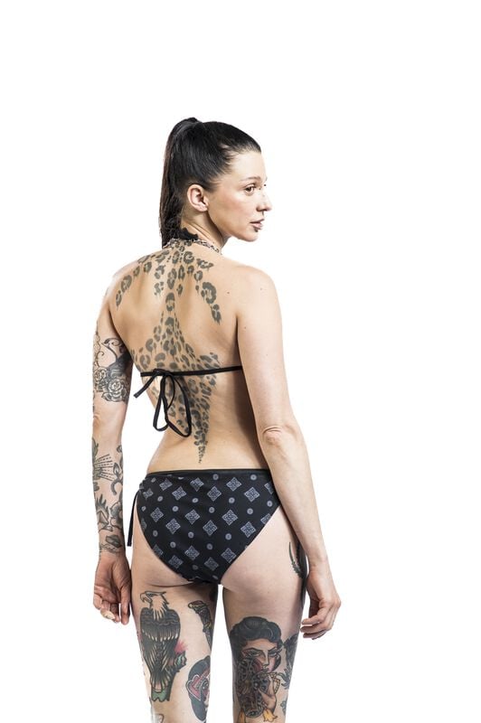 Rock Revival "Bikini Top With Celtic Prints" Bikini Top Black By Black Premium By EMP