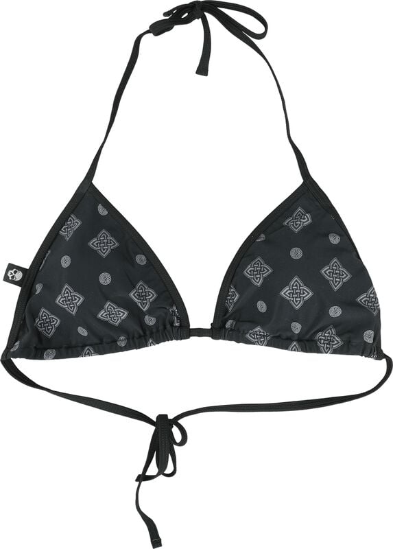 Rock Revival "Bikini Top With Celtic Prints" Bikini Top Black By Black Premium By EMP