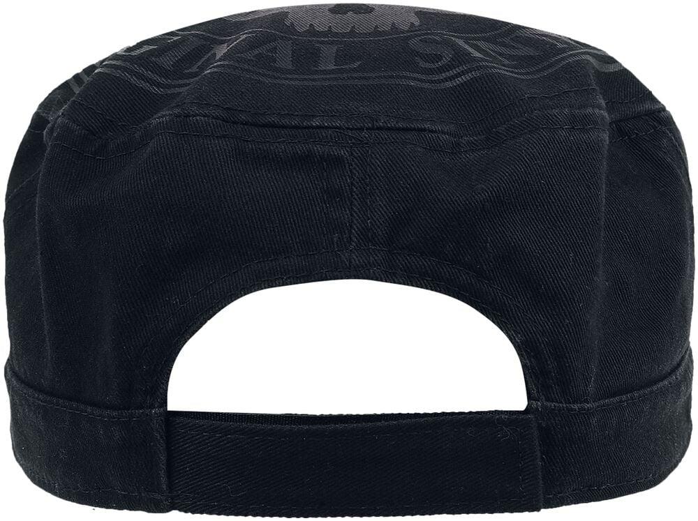 Rock Revival "Black Army Cap With Print Patches And Studs" Cap Black By Rock Rebel By EMP