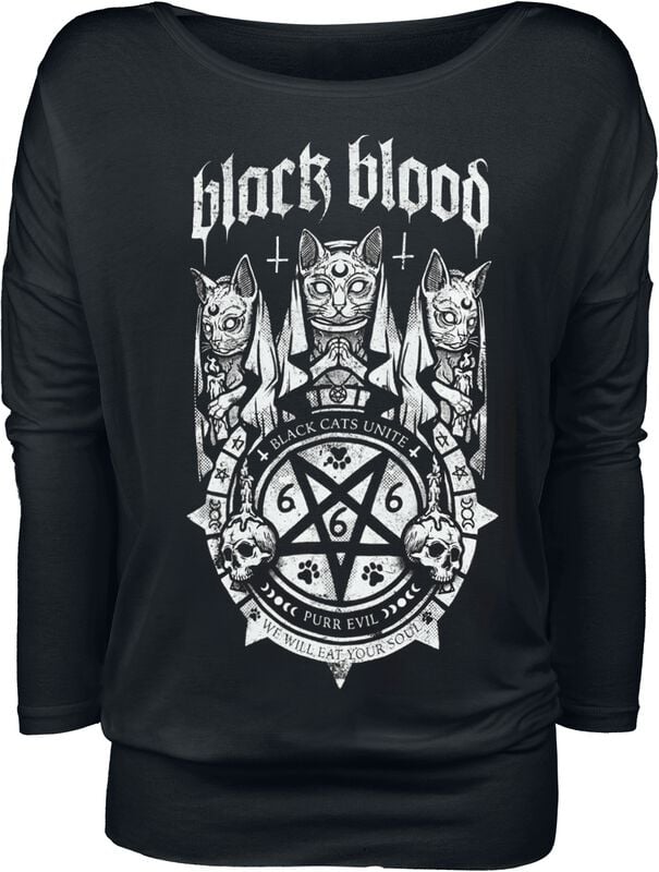 Rock Revival "Black Blood By Gothicana" Long-sleeve Shirt Black By Black Blood By Gothicana