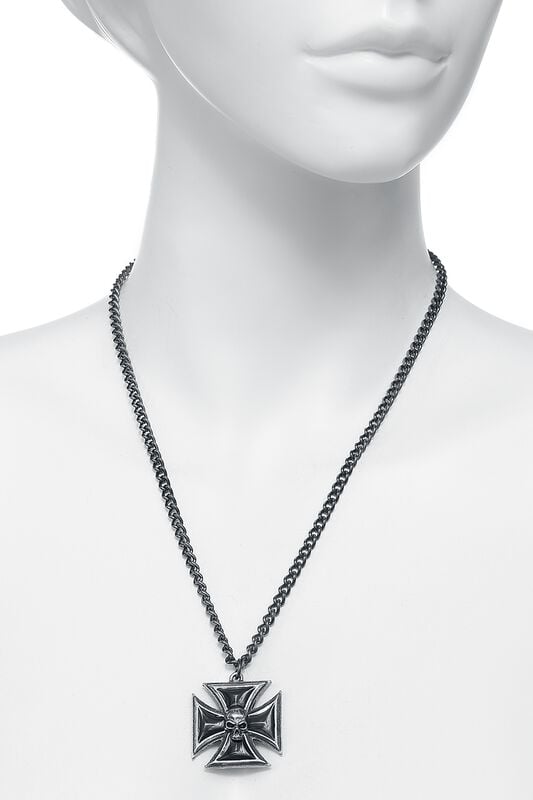 Rock Revival "Black Knight's Cross" Necklace By Alchemy Gothic