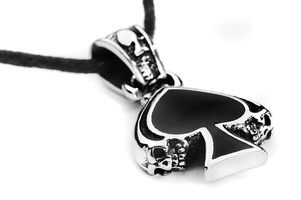 Rock Revival "Black Spade" Necklace Silver-coloured By EtNox Hard And Heavy