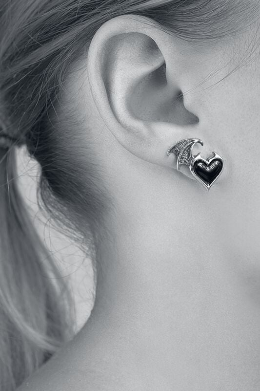 Rock Revival "BlackSoul" Stud Earring Set Silver-coloured By Alchemy Gothic