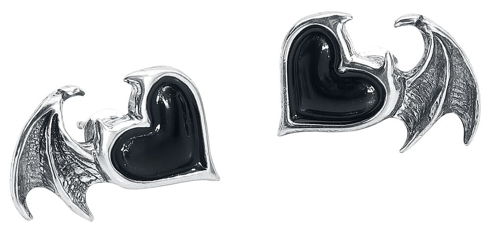rock revival "BlackSoul" Stud Earring Set silver-coloured by Alchemy Gothic