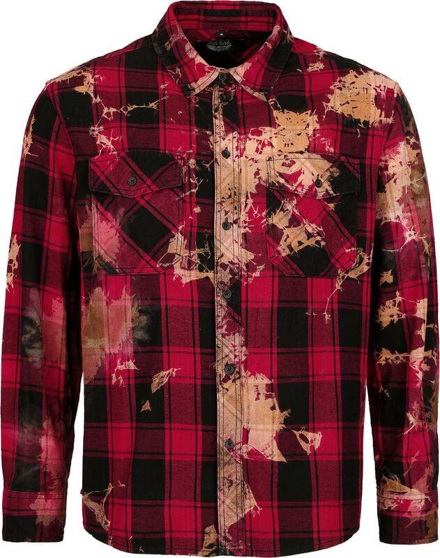 Rock Revival "Bleach It Out" Flanel Shirt Red-black By Rock Rebel By EMP