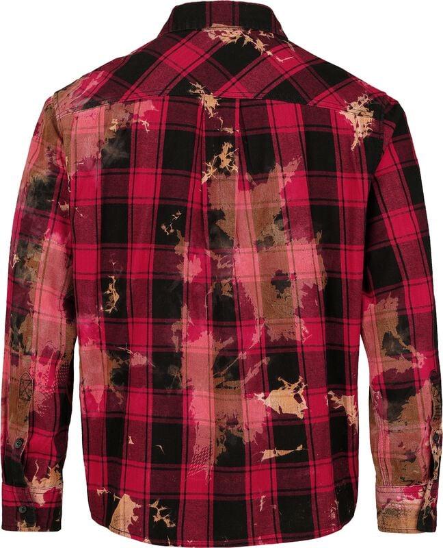 Rock Revival "Bleach It Out" Flanel Shirt Red-black By Rock Rebel By EMP