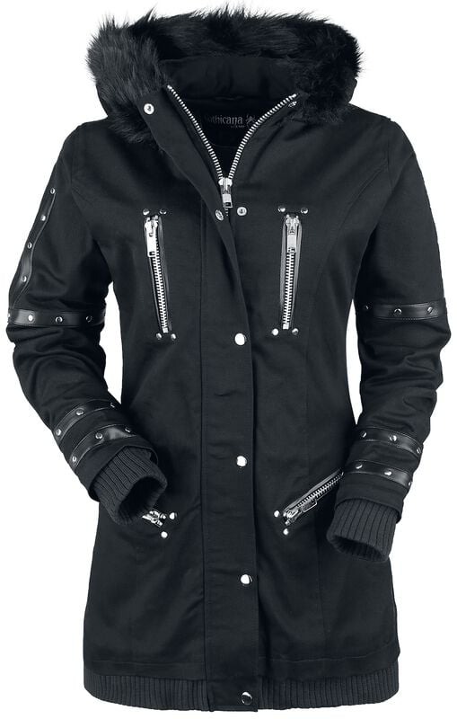 Rock Revival "Bloodsucker" Winter Jacket Black By Gothicana By EMP