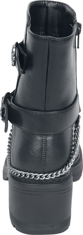Rock Revival "Boots With Buckles And Chain" Boot Black By Rock Rebel By EMP