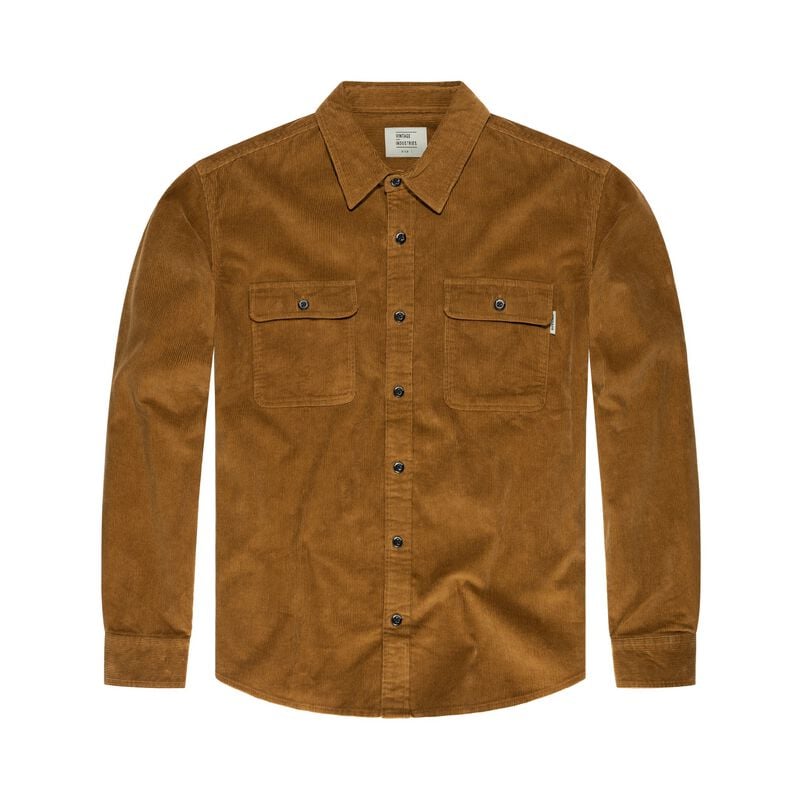 rock revival "Brix Shirt" Longsleeve brown by Vintage Industries