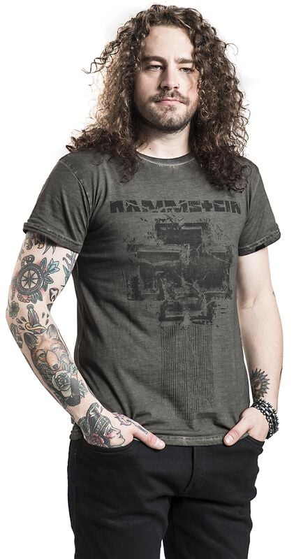 Rock Revival "Broken Logo II" T-Shirt Olive By Rammstein