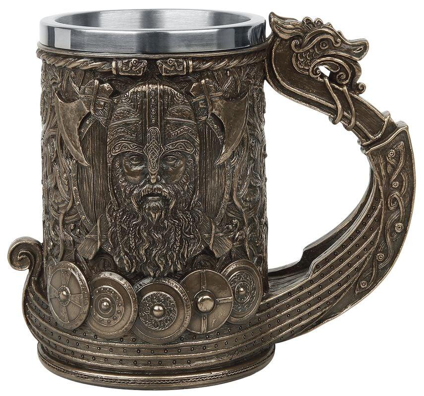 rock revival "Bronze Drakkar Viking" Beer Jug black by Nemesis Now