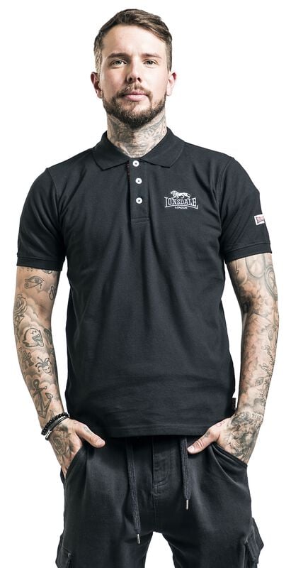 rock revival "BRUAN" Polo Shirt black by Lonsdale London