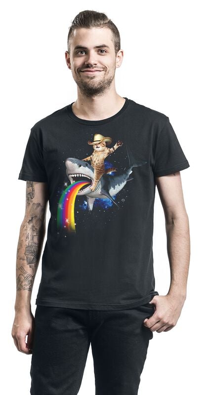 rock revival "Bucking Sharkaroo" T-Shirt black by Goodie Two Sleeves