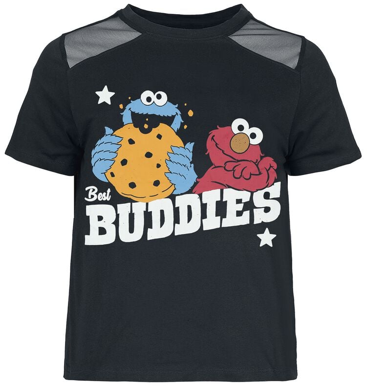 rock revival "Buddies - Cookie Monster- Elmo" T-Shirt black by Sesame Street