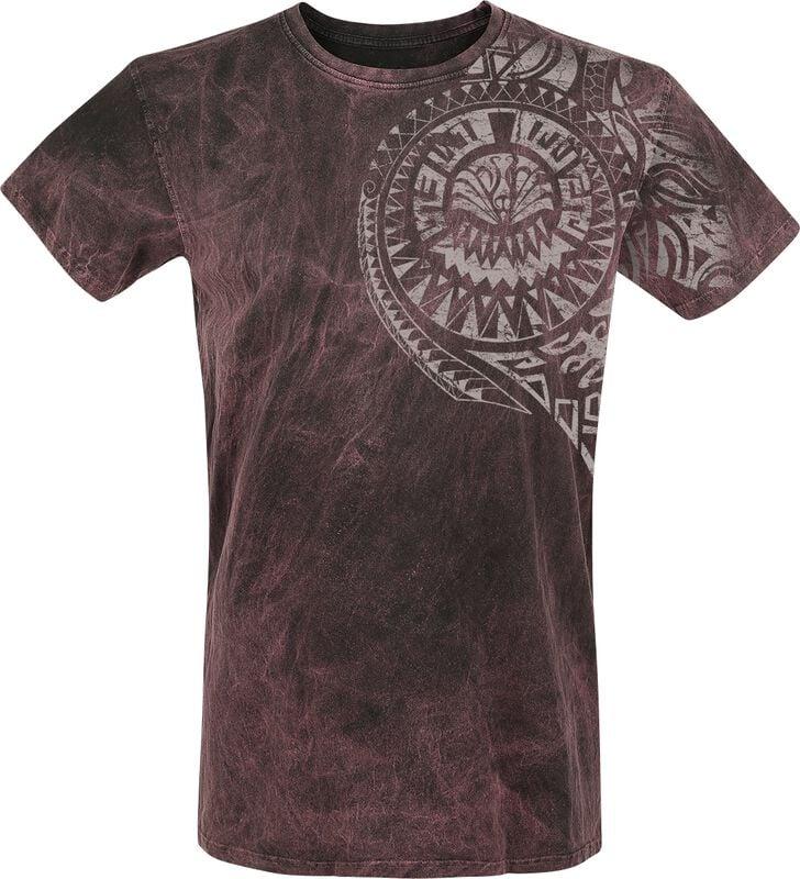 Rock Revival "Burned Magic" T-Shirt Burgundy By Outer Vision