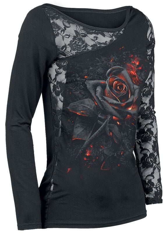 Rock Revival "Burnt Rose" Long-sleeve Shirt Black By Spiral