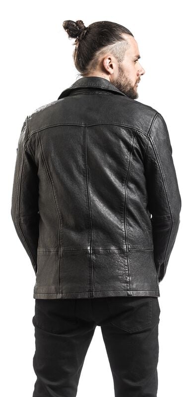 Rock Revival "Butch LANTVW" Leather Jacket Black By Gipsy