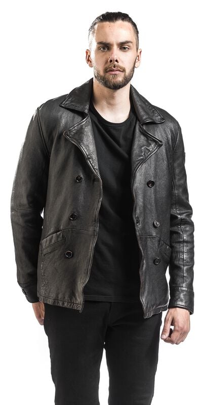 rock revival "Butch LANTVW" Leather Jacket black by Gipsy