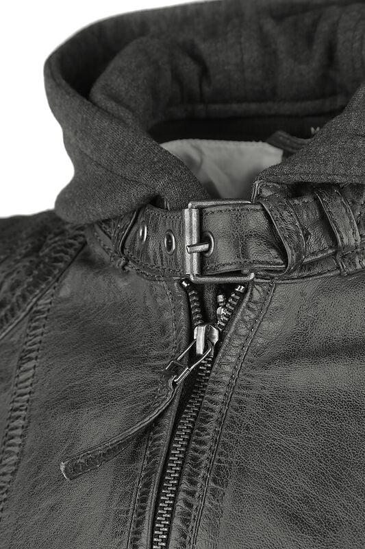 Rock Revival "Cacey LEGV" Leather Jacket Anthracite By Mauritius
